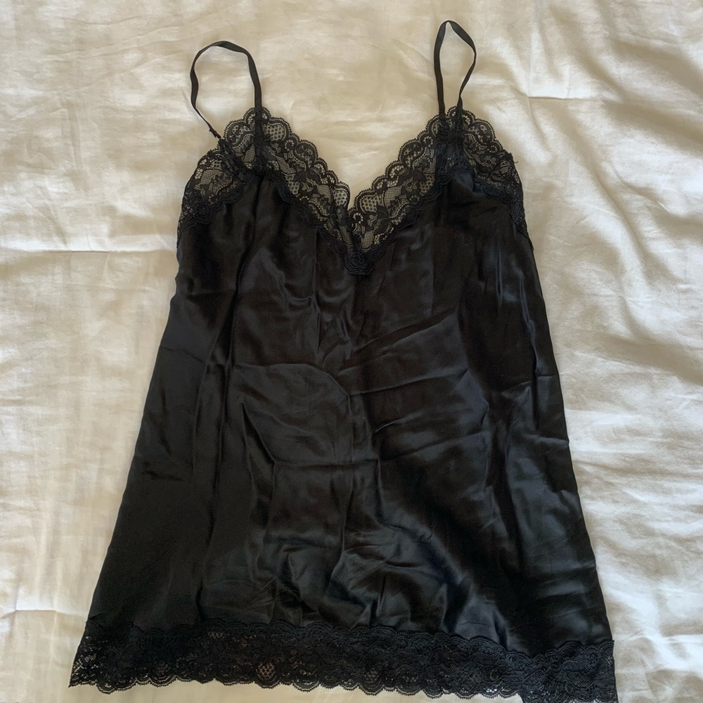 Black Silk Lace Cami